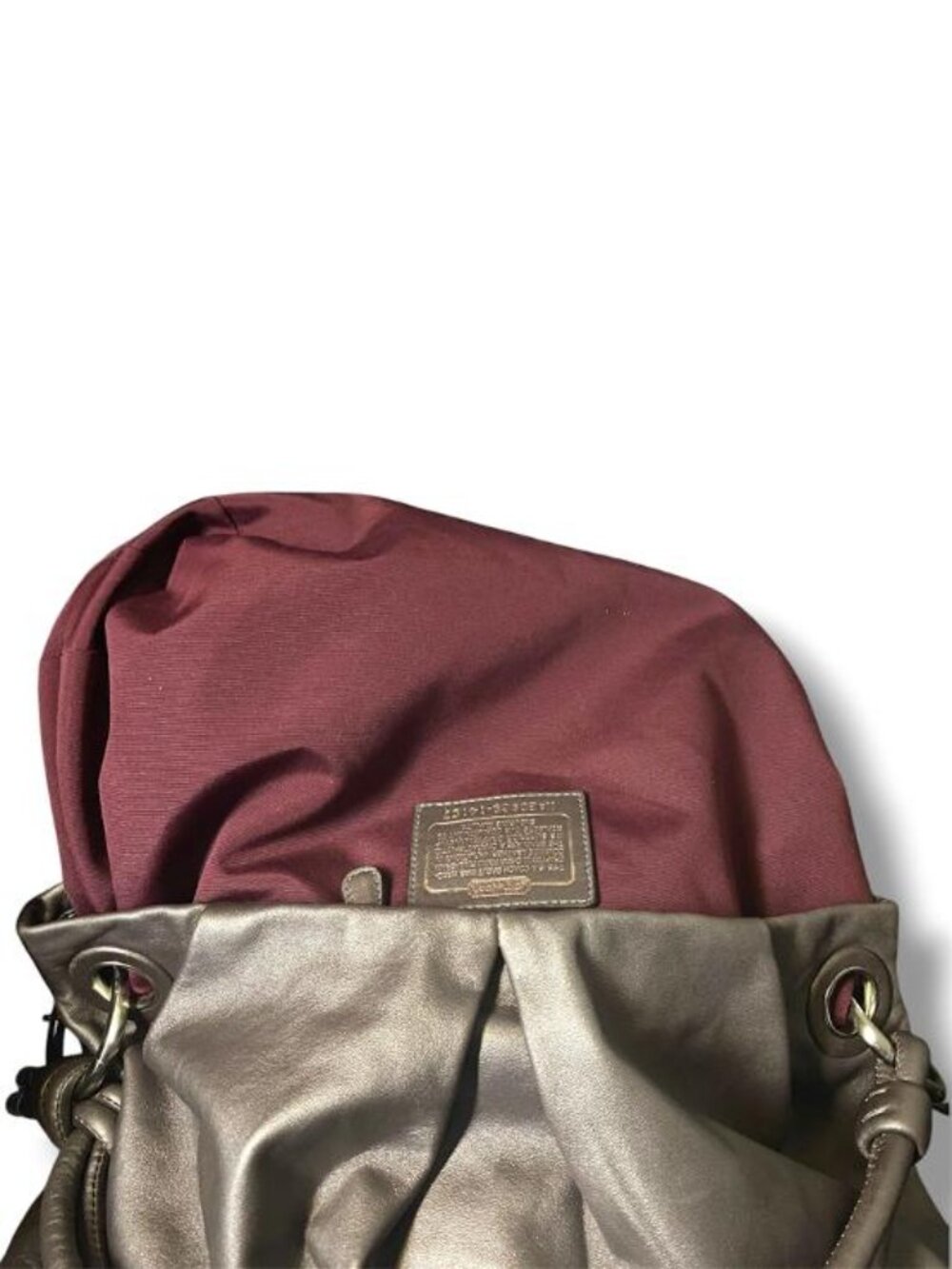 Vintage Coach Parker Hobo Metallic Brown Leather Shoulder Bag - Picture 4 of 4